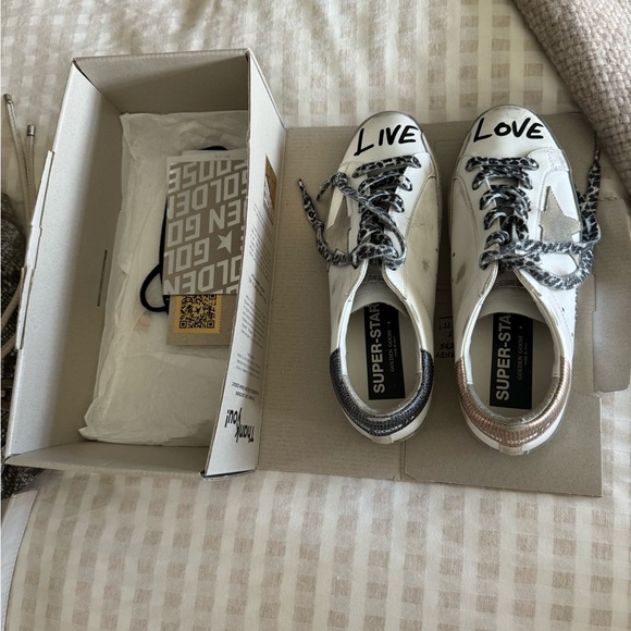 Golden Goose Super-Star Love print sneakers - size 39 ( 8 1/2 women’s) - Picture 7 of 12